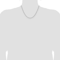 14K White Gold 18" Diamond-Cut Forzantine Cable Chain Necklace with Lobster Clasp by Oro Pregiato
