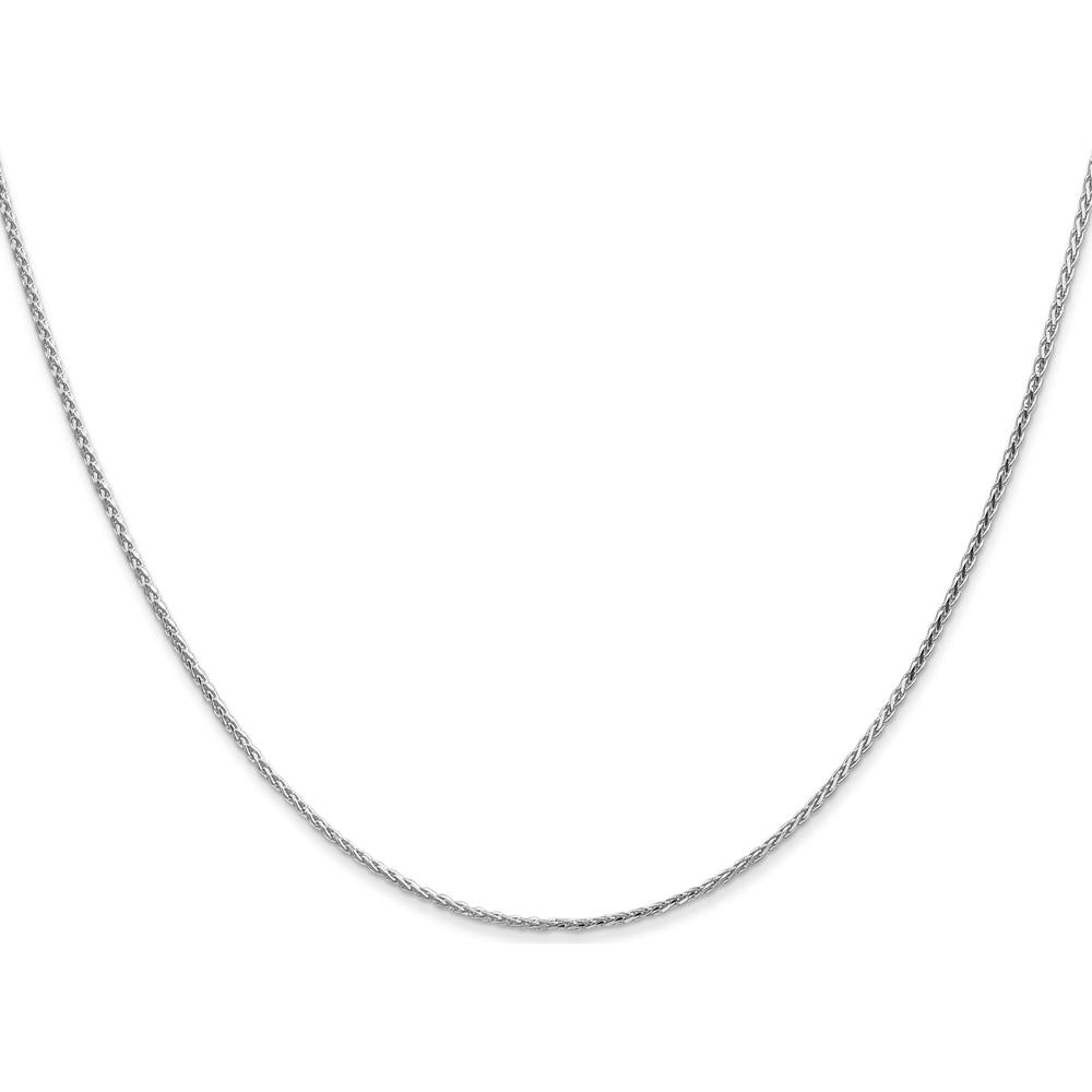 14K White Gold 18" Diamond-Cut Parisian Wheat Chain with Lobster Clasp by Oro Pregiato
