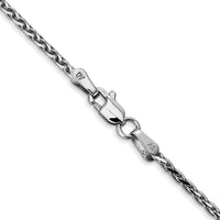 14K White Gold 18" Diamond-Cut Parisian Wheat Chain with Lobster Clasp by Oro Pregiato