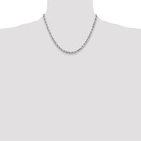 14K White Gold 18" Diamond-Cut Rope Chain Necklace with Lobster Clasp - 3.75mm Width