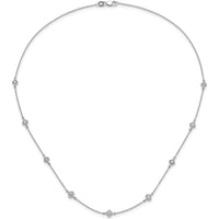 14K White Gold 18" Diamond Quatrefoil Necklace with Round Diamonds - 1/2 Carat Total Diamond Weight by Monteluci Fine Jewelry