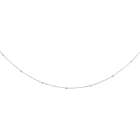 14K White Gold 18" Diamonds by the Yard Necklace with Bezel-Set Round Diamonds - 0.25 Carat Total Diamond Weight by Orozza Fine Jewelry