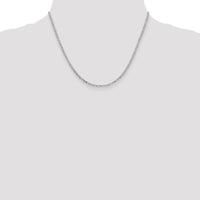 14K White Gold 18" Flat Figaro Chain - 2.25mm Width, Lobster Clasp by 0