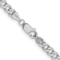14K White Gold 18" Flat Figaro Chain with Lobster Clasp - 4.5mm by 0