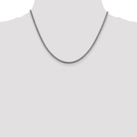 14K White Gold 18" Franco Chain Necklace with Lobster Clasp - 2.3mm Width by Oro Pregiato