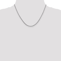 14K White Gold 18" Franco Chain with Lobster Clasp - 1.3mm Width by Oro Pregiato
