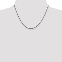 14K White Gold 18" Franco Chain with Lobster Clasp and Rhodium Plating by Oro Pregiato