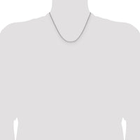 14K White Gold 18-inch Beveled Paperclip Chain with Lobster Clasp by Oro Pregiato