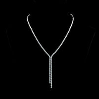 14K White Gold 18-Inch Lariat Necklace with 136 Prong-Set Oval Cut Lab Diamonds - 14.37 Carat Total Weight, E-F Color VS Clarity - Covaloro Fine Jewelry