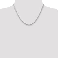 14K White Gold 18" Parisian Wheat Chain with Lobster Clasp by Oro Pregiato