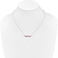14K White Gold 18" Ruby and Diamond Octagon Pendant Necklace - 0.30 Carat Total Gem Weight by Lumare Gioia