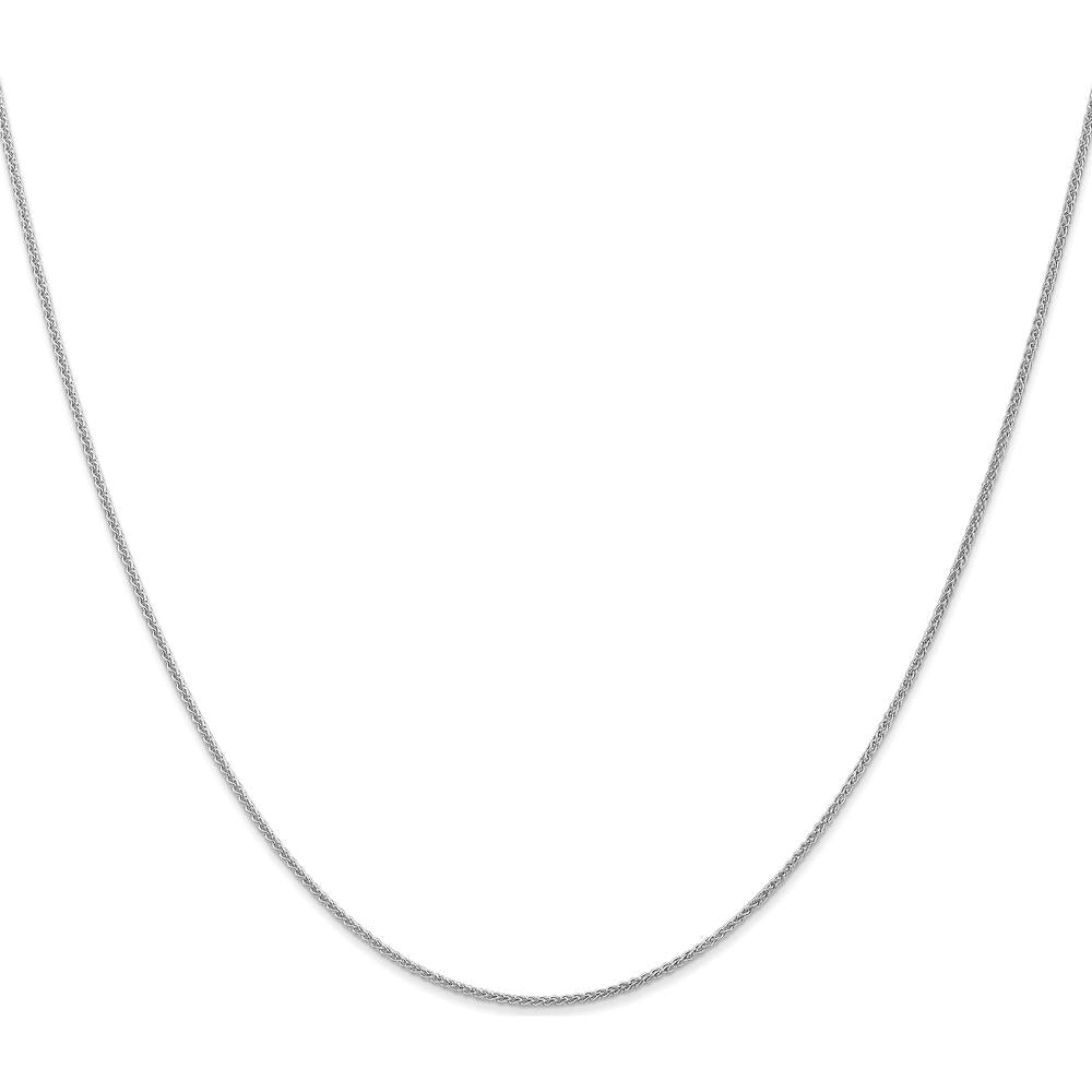 14K White Gold 18" Spiga Chain with Lobster Clasp - Polished Wheat Design by Monteluci Fine Jewelry
