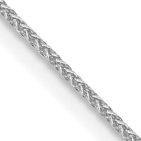 14K White Gold 18" Spiga Chain with Lobster Clasp - Rhodium Plated by Oro Pregiato