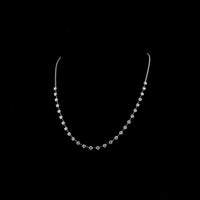 14K White Gold 18" Station Necklace with 27 U-Prong Set Round Lab Diamonds - 3.20 Carat Total Weight, E-F Color VS2 Clarity - Covaloro Fine Jewelry