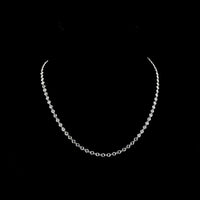 14K White Gold 18" Station Necklace with 78 Rose Cut Round Lab Diamonds - 8.37 Carat Total Weight, E-F Color VS1 Clarity - Covaloro Fine Jewelry