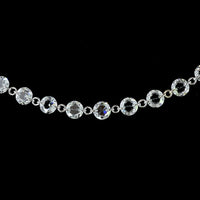 14K White Gold 18" Station Necklace with 78 Rose Cut Round Lab Diamonds - 8.37 Carat Total Weight, E-F Color VS1 Clarity - Covaloro Fine Jewelry