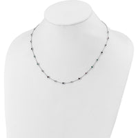 14K White Gold 18" Station Necklace with Sapphire, Ruby, Emerald, and White Topaz - 0.41 Carat Total Gemstone Weight by Lumare Gioia