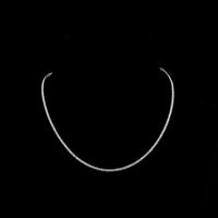 14K White Gold 18" Tennis Necklace with 215 Prong Set Round Lab Diamonds - 4.82 Carat Total Weight - Covaloro Fine Jewelry