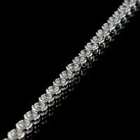 14K White Gold 18" Tennis Necklace with Bezel Set Round Lab Diamonds - 9.62 Carat Total Diamond Weight - Covaloro Fine Jewelry