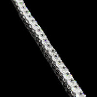 14K White Gold 18" Tennis Necklace with East-West Set Oval Cut Lab Diamonds - 24.68 Carat Total Weight (196 Stones, E-F VS2) - Covaloro Fine Jewelry