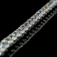 14K White Gold 19.97 Carat Tennis Necklace with Prong Set Round Lab Diamonds - 110 Stones, E-F Color, VS1 Clarity - Covaloro Fine Jewelry