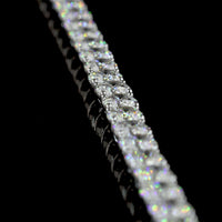 14K White Gold 19.99 Carat Tennis Necklace with 110 Round Brilliant Cut Lab Diamonds - E-F Color VS Clarity - Covaloro Fine Jewelry