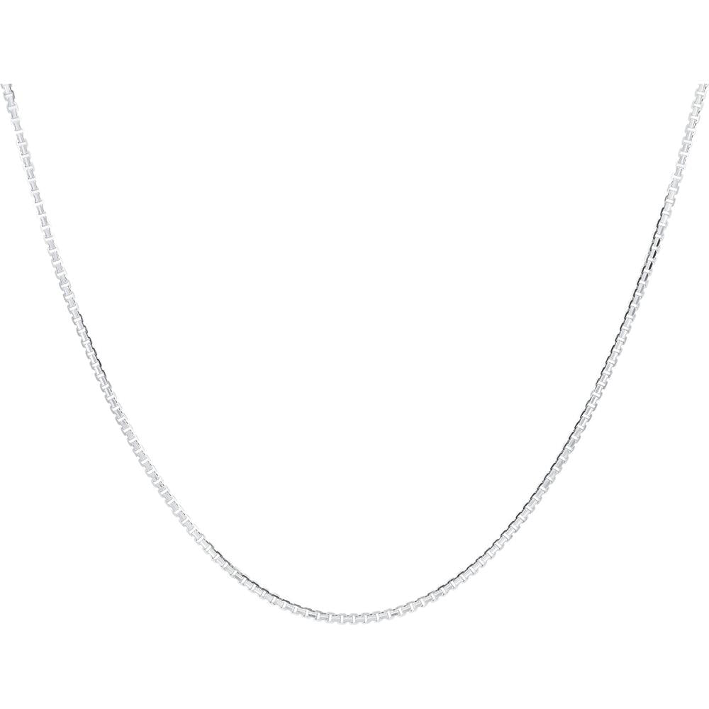 14K White Gold 1mm Box Chain Necklace - 18" Length, 3.35g โ Robinson's ...
