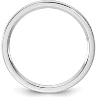 14K White Gold 1mm Standard Flat Comfort Fit Wedding Band - Polished Finish by Luciano & Cie