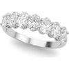 14K White Gold 2.00 Carats Lab Diamond 7 Stone Band Oval Ring - Size 7 by Robinson's Jewelers