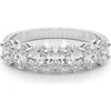 14K White Gold 2.00 Carats Lab Diamond 7 Stone Band Oval Ring - Size 7 by Robinson's Jewelers