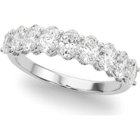 14K White Gold 2.00 Carats Lab Diamond Oval Ring - Timeless Elegance - Size 7 by Robinson's Jewelers