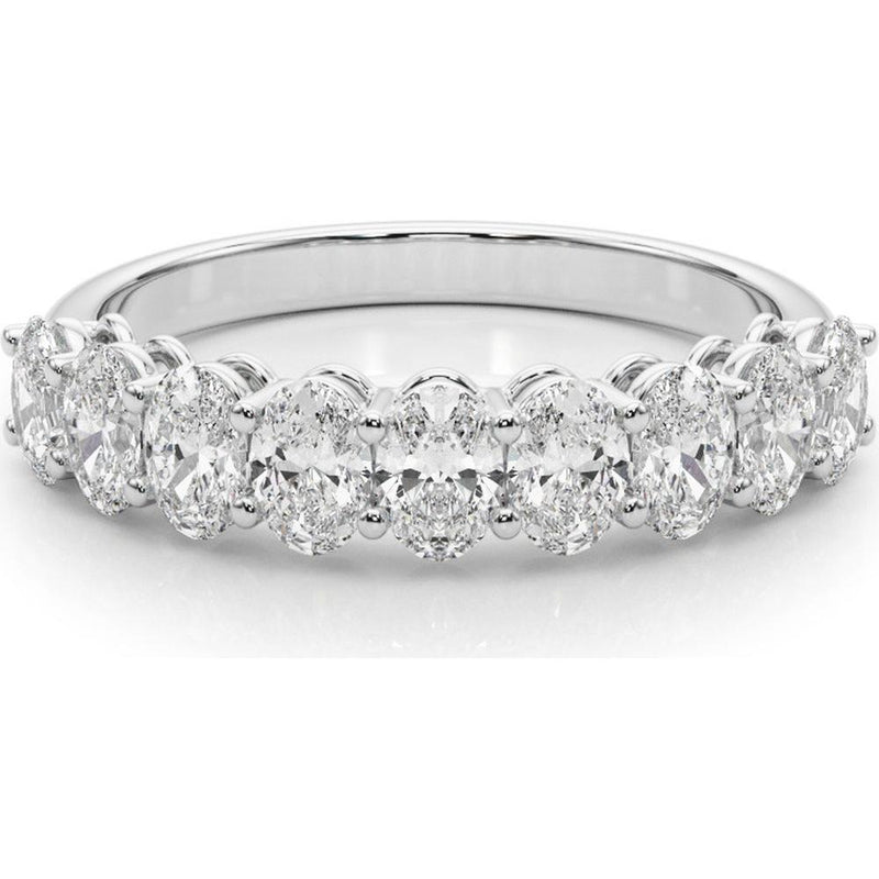 14K White Gold 2.00 Carats Lab Diamond Oval Ring - Timeless Elegance - Size 7 by Robinson's Jewelers