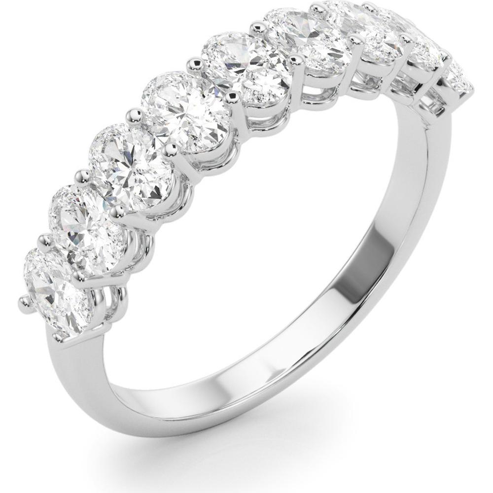 14K White Gold 2.00 Carats Lab Diamond Oval Ring - Timeless Elegance - Size 7 by Robinson's Jewelers