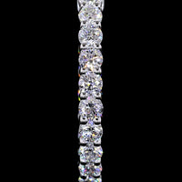 14K White Gold 2.10 Carat Total Weight Round Diamond Hoop Earrings with Prong Set Brilliant Cut Lab Diamonds - E-F Color VS Clarity - Covaloro Fine Jewelry