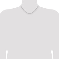 14K White Gold 2.2mm Semi-Solid Beveled Paperclip Chain Necklace - 16 inches by Oro Pregiato