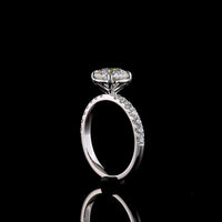 14K White Gold 2.46 Carat Round Brilliant Lab Grown Diamond Solitaire Shank Ring - D VVS2 IGI Certified - Covaloro Fine Jewelry