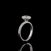 14K White Gold 2.46 Carat Round Brilliant Lab Grown Diamond Solitaire Shank Ring - D VVS2 IGI Certified - Covaloro Fine Jewelry