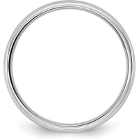 14K White Gold 2.5mm Comfort Fit Domed Wedding Band - Polished Finish by 0