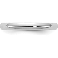14K White Gold 2.5mm Comfort Fit Polished Wedding Band for Men & Women by 0