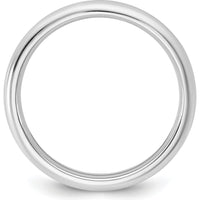 14K White Gold 2.5mm Comfort Fit Wedding Band with Polished Finish and Rhodium Plating by 0