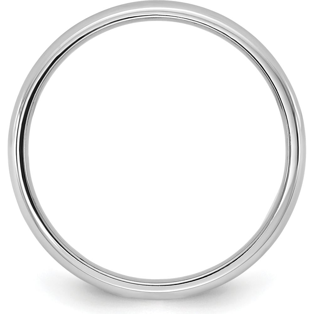 14K White Gold 2.5mm Comfort Fit Wedding Band with Rhodium Finish by 0