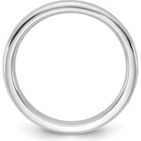 14K White Gold 2.5mm European Comfort Fit Domed Wedding Band by 0