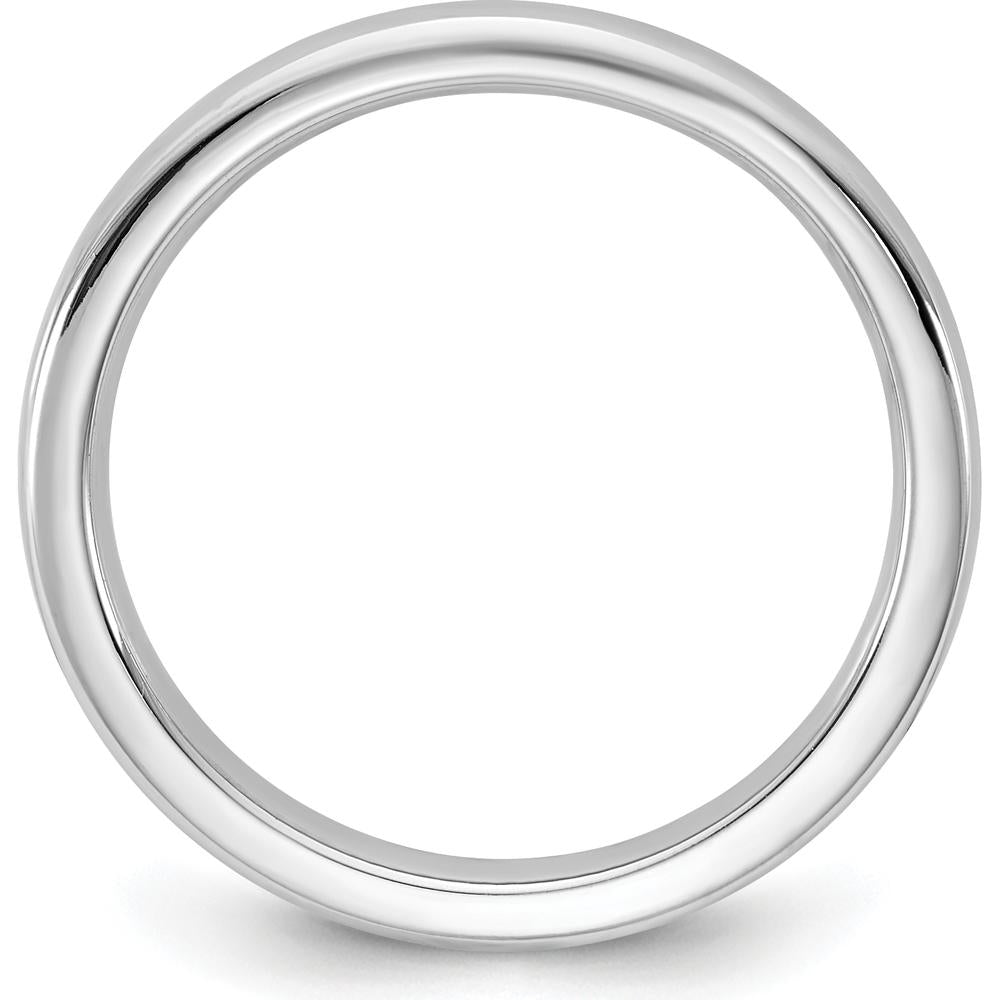14K White Gold 2.5mm European Comfort Fit Domed Wedding Band by 0
