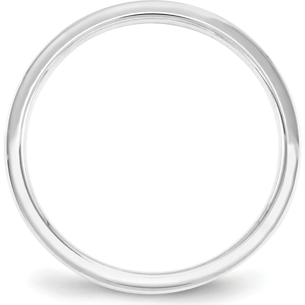14K White Gold 2.5mm Flat Comfort Fit Wedding Band - Size 6.5 by Luciano & Cie