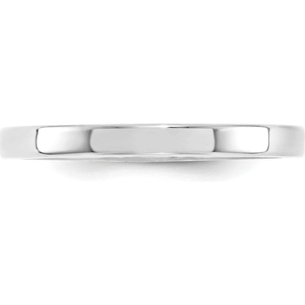 14K White Gold 2.5mm Flat Comfort Fit Wedding Band - Size 6.5 by Luciano & Cie