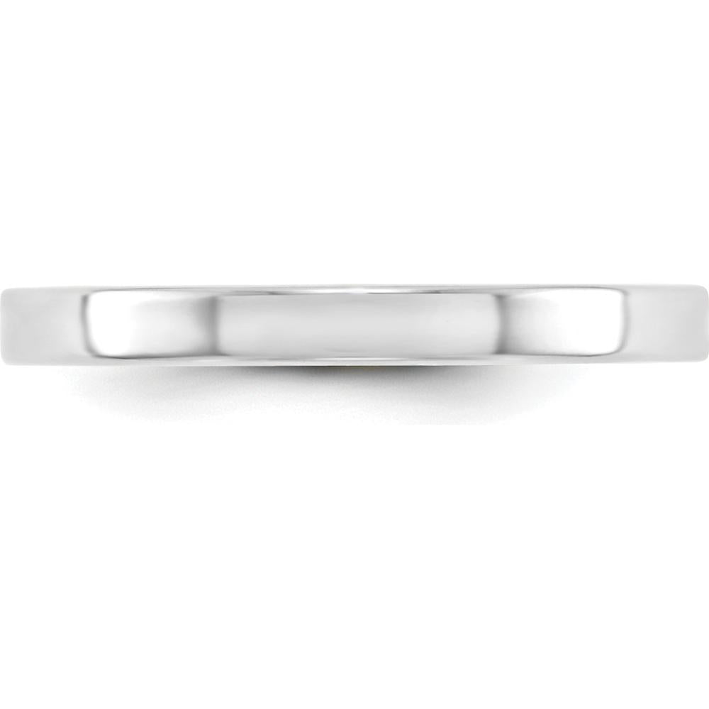 14K White Gold 2.5mm Flat Wedding Band - Lightweight & Engravable by Luciano & Cie
