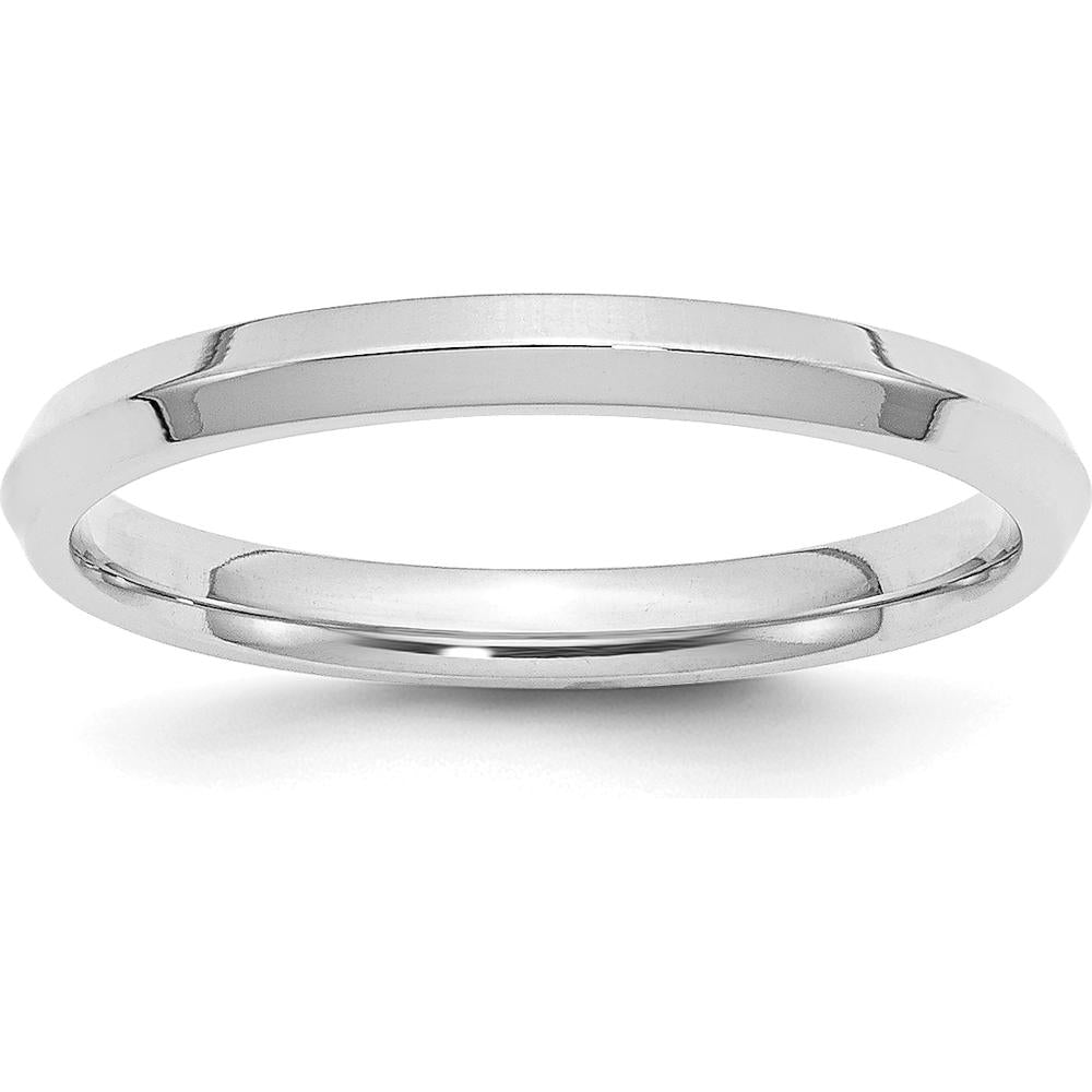 14K White Gold 2.5mm Knife Edge Comfort Fit Wedding Band - Size 7.5 by Luciano & Cie