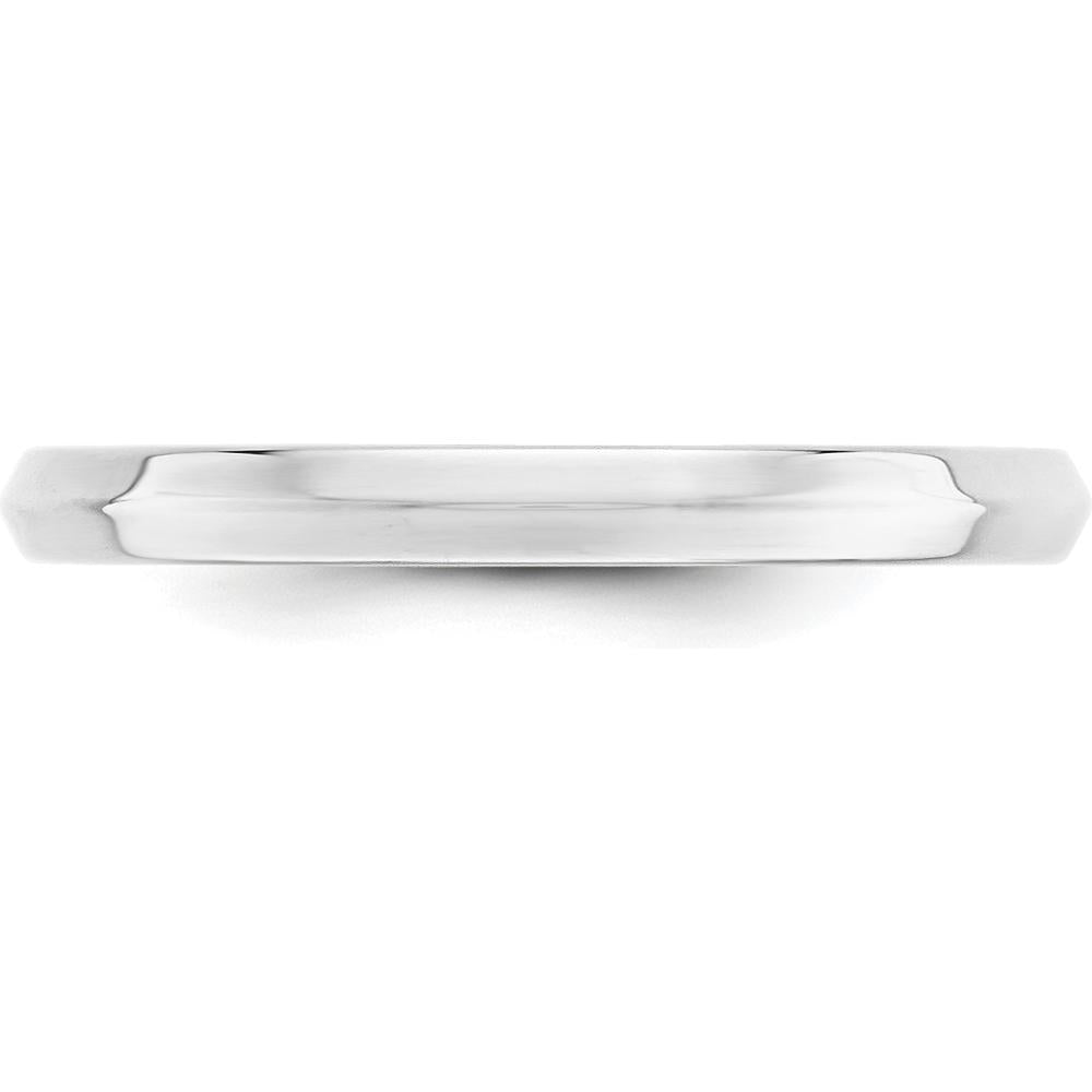 14K White Gold 2.5mm Knife Edge Comfort Fit Wedding Band - Size 7.5 by Luciano & Cie