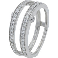 14K White Gold 2.72 Carat Total Diamond Bridal Set with Princess Cut Center and Halo Accent Diamonds
