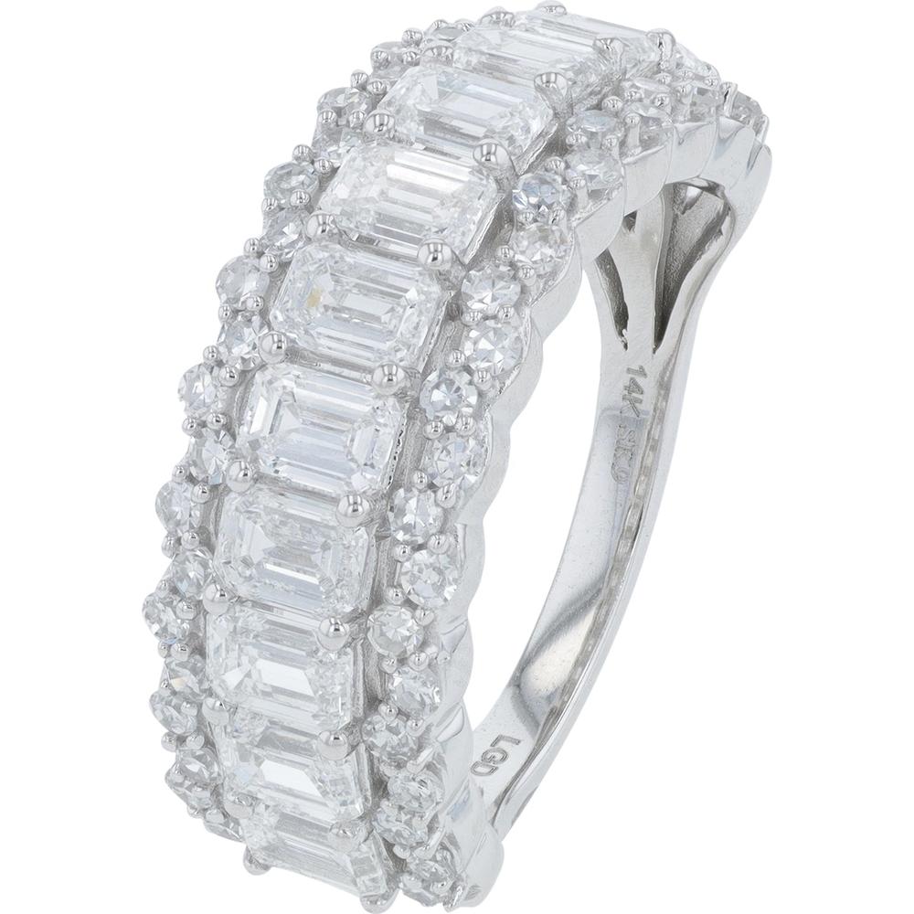 14K White Gold 2.75 Carat Lab Grown Diamond Band - Sustainable Luxury Ring